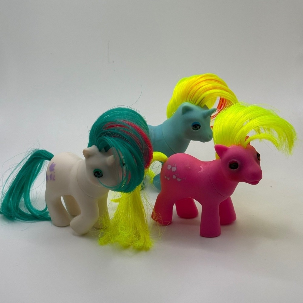 Vintage My Little Pony G1 Baby Gusty Beddy Bye Baby Eye Shady Ribbon Lot